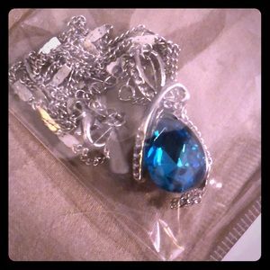 Blue topaz necklace